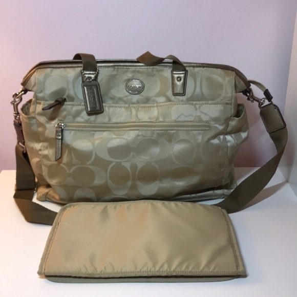 Coach Handbags - COACH Optic C Beige Baby Diaper Tote Bag